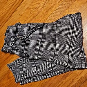 H&M Black & White Plaid Pants